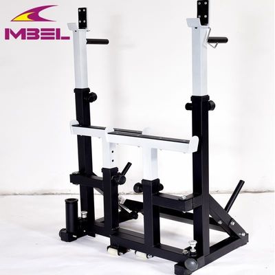 グレー/ブラック 折りたたまれたパワーフィットネスラック 空間節約トレーニングのための統合ジムトレーナー