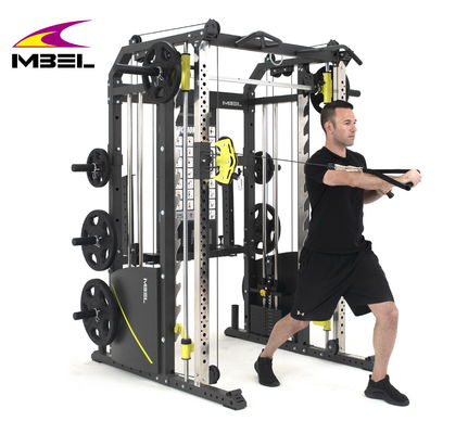 ブラック・マット スポーツ機器 パワースクワットラック ムッティ機能ステーション スミスマシン KW 320 KGS