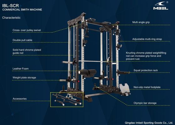 耐久体操設備のボディビルディングと胸部運動のためのケーブルクロスオーバーステーション